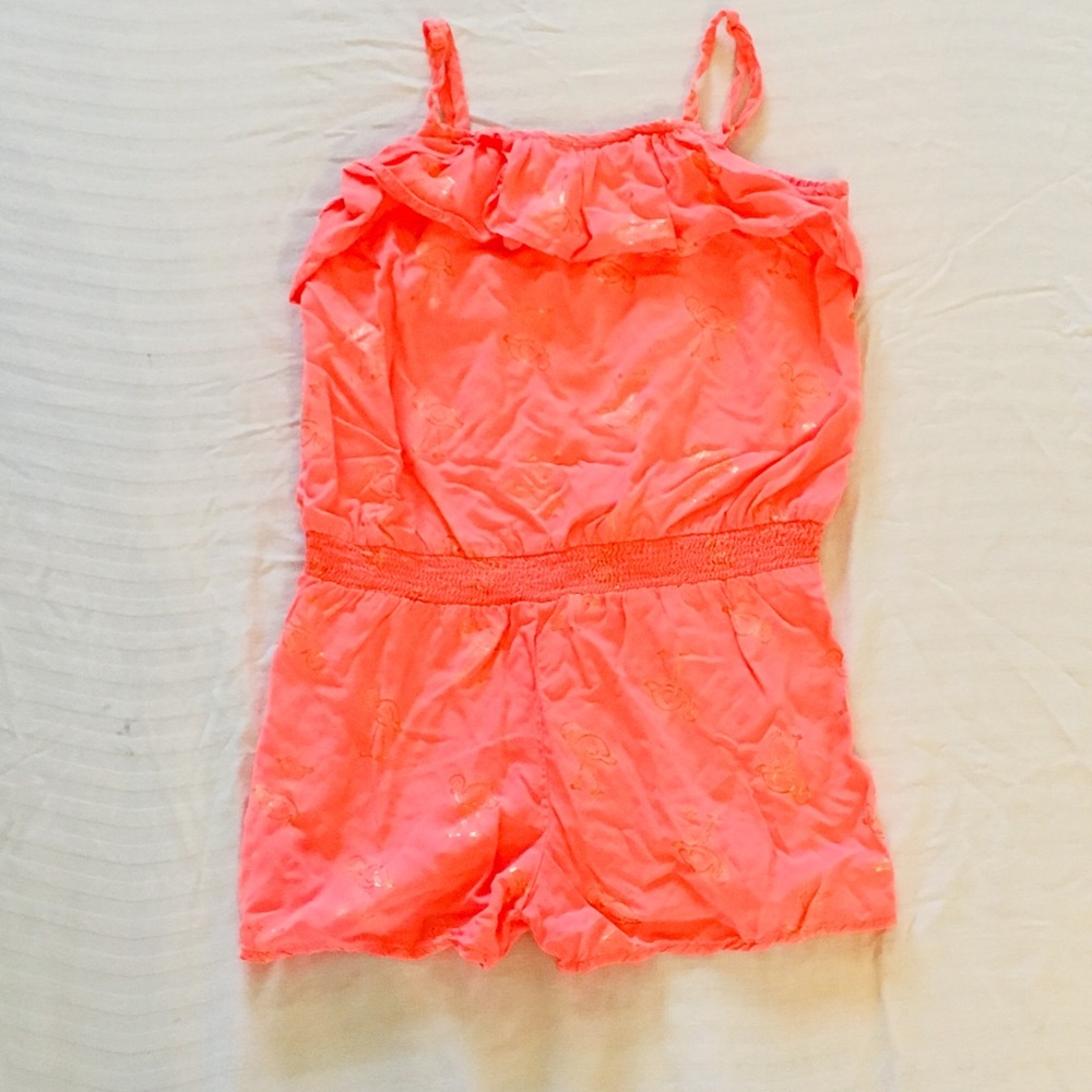 Super cute flamingo romper.